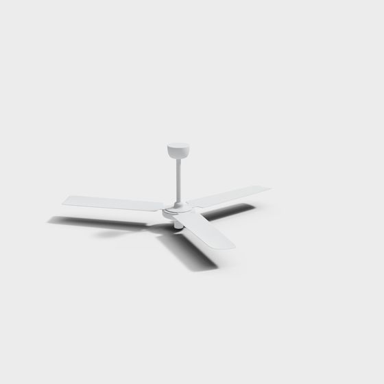 Contemporary Minimalist Ceiling Fan 3D model