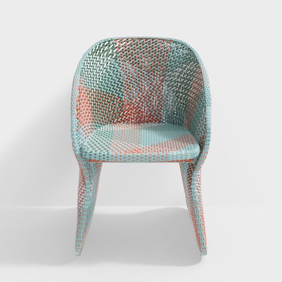Futuristic Low-Polygon Seat 3D Model