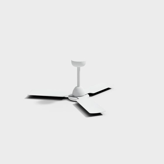Minimalist Ceiling Fan 3D model for Interior Design