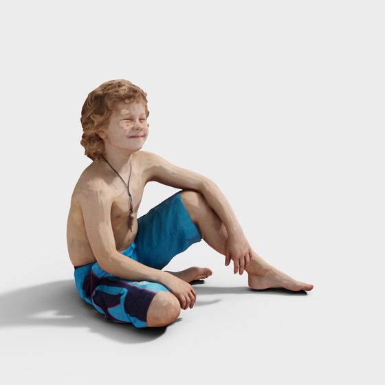 Summer Boy 3D Model for Creative Projects