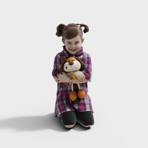 Charming Little Angel 3D Model