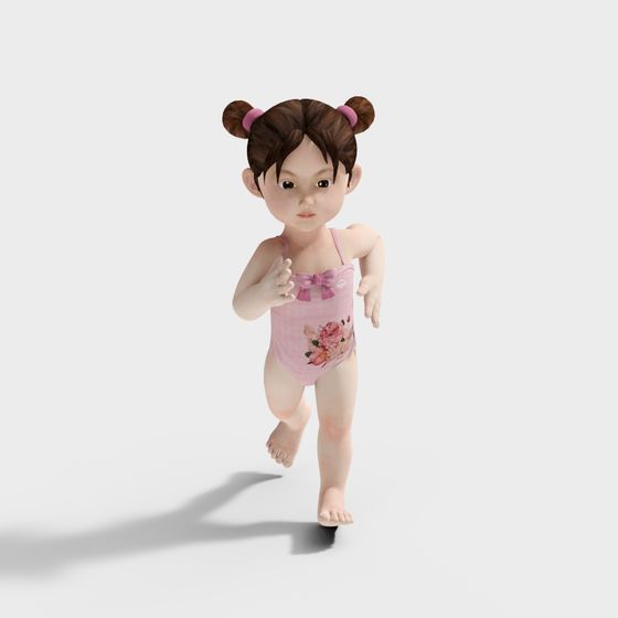 Charming Low-Poly 3D Princess Model