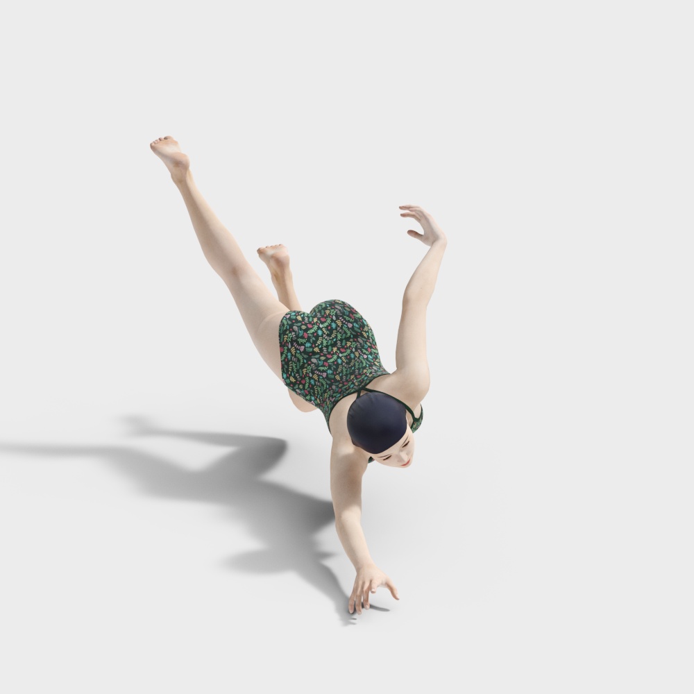 Swimmer Girl 3D model