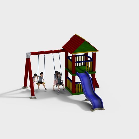 Vibrant Kids Playground 3D model