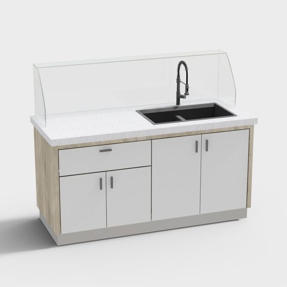 Minimalist Kitchen Sink 3D model