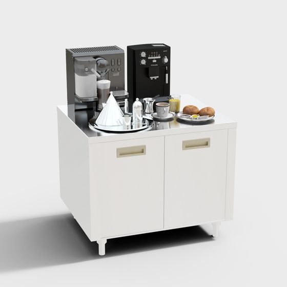 Coffee Corner 3D model for Modern Aesthetic