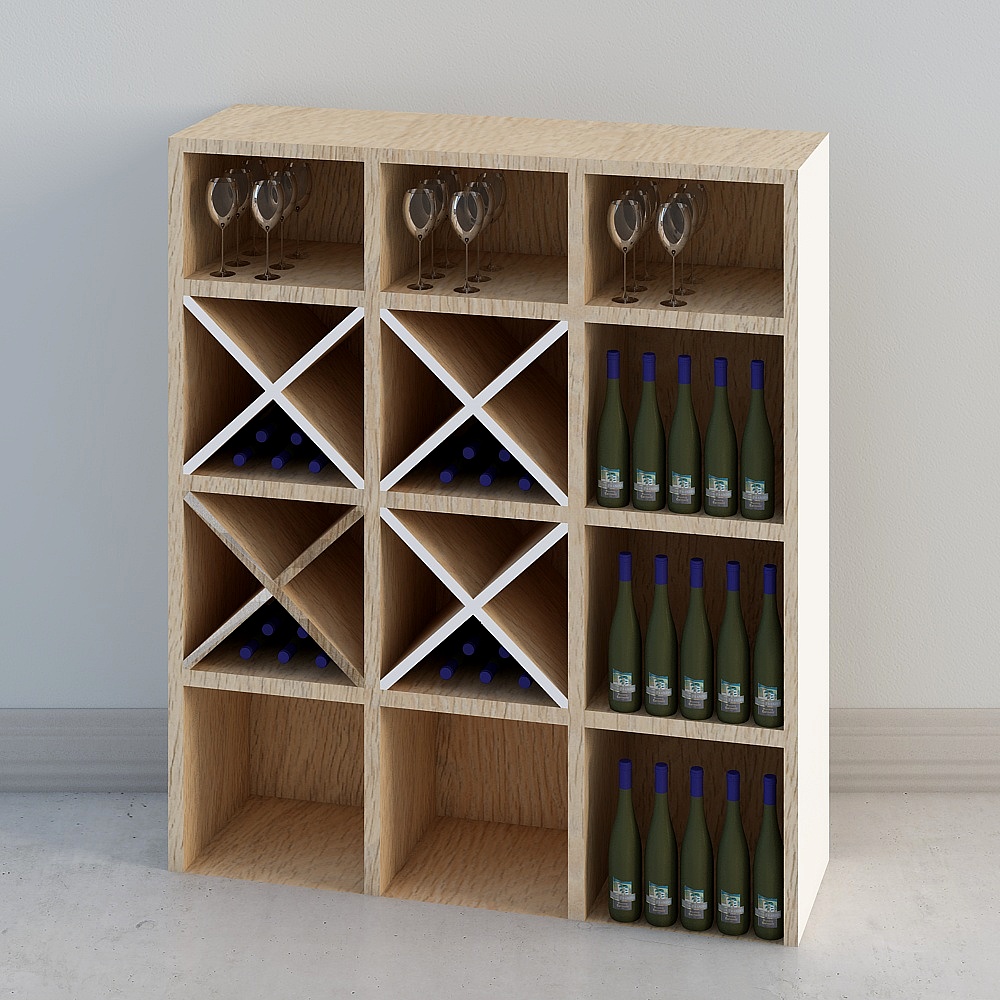 4617 Wine Cabinet Sketchup Model By Cuong Co Vua