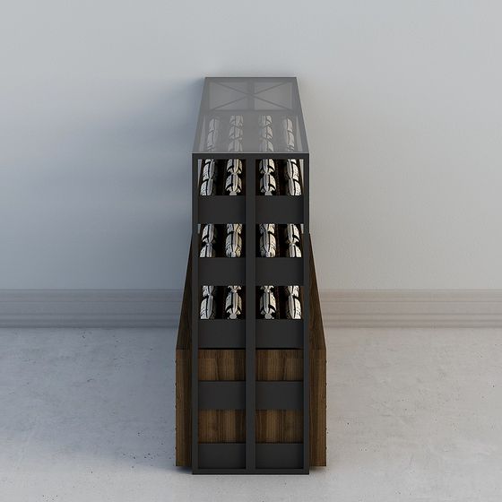 Industrial Wine Cabinet 3D model for Creative Spaces
