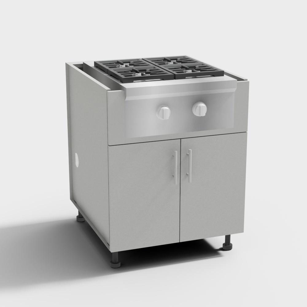 Modern Minimalist Gas Stove 3D model