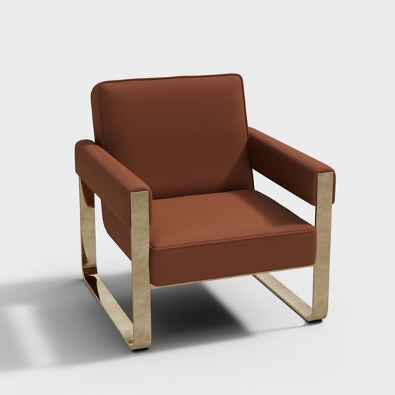 Elegant Minimalist Armchair 3D model