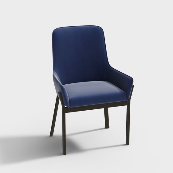 Elegant Urban Blue Chair 3D model for Modern Spaces