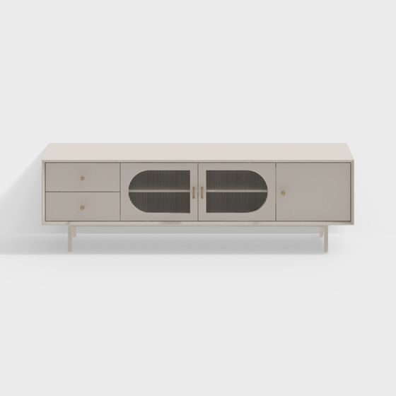 2m TV Cabinet BSNYD2808 Rheinland 3D Model in Gray