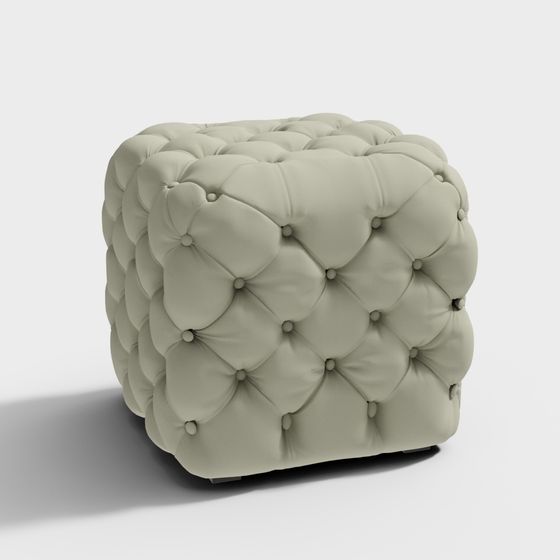 Stylish Vintage Sofa Stool 3D model for Contemporary Spaces