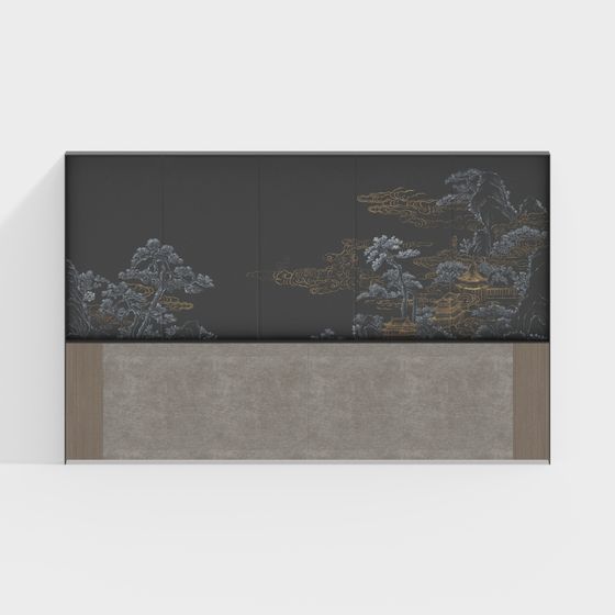 Ink Charm Folding Screen 3D model