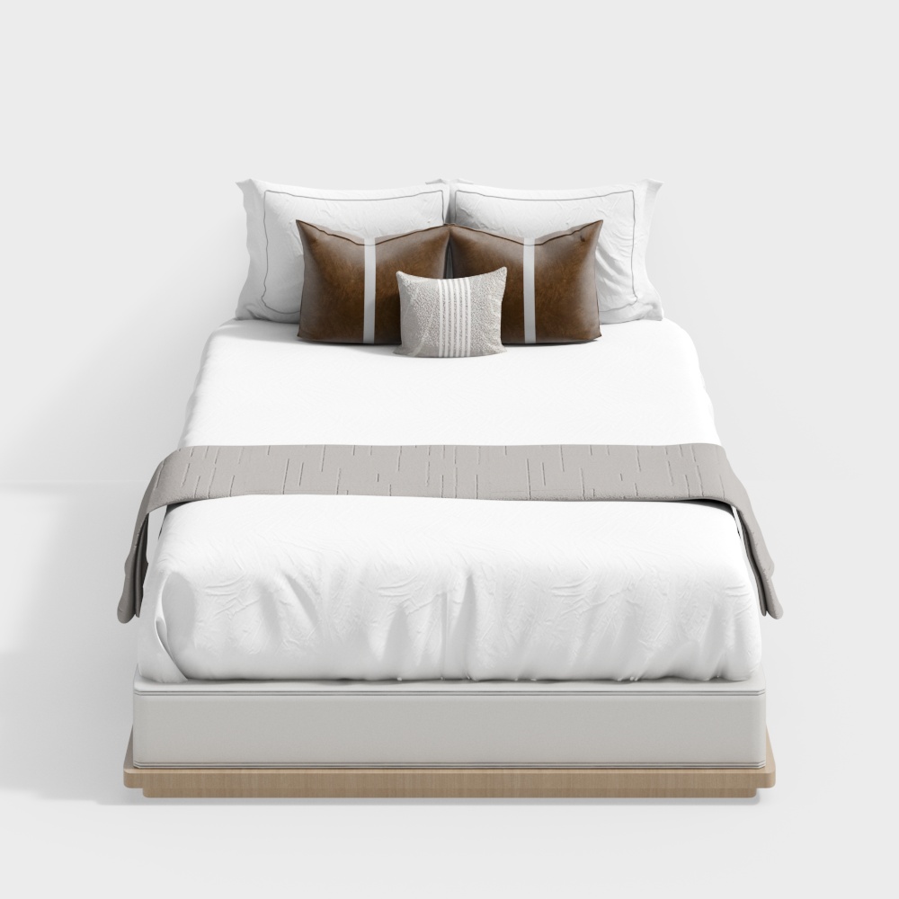 Lit simple de style chinois pour hôtel