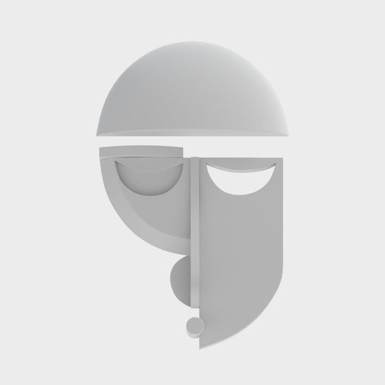 Futuristic Warrior Helmet 3D model