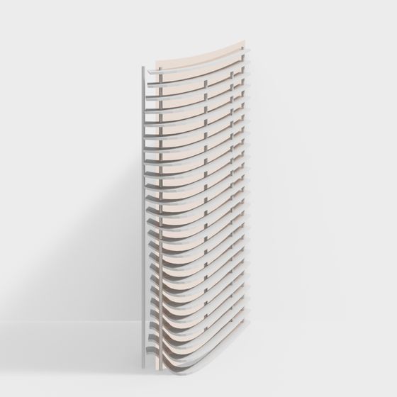 Futuristic Curved Facade 3D model