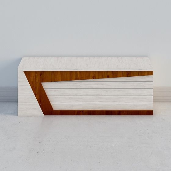 Stylish Minimalist Wooden Table 3D Model