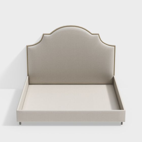 Elegant Headboard 3D model with Modern Classic Design