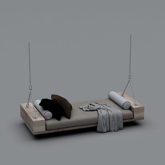 Modern Minimalist Hanging Bed 3D model