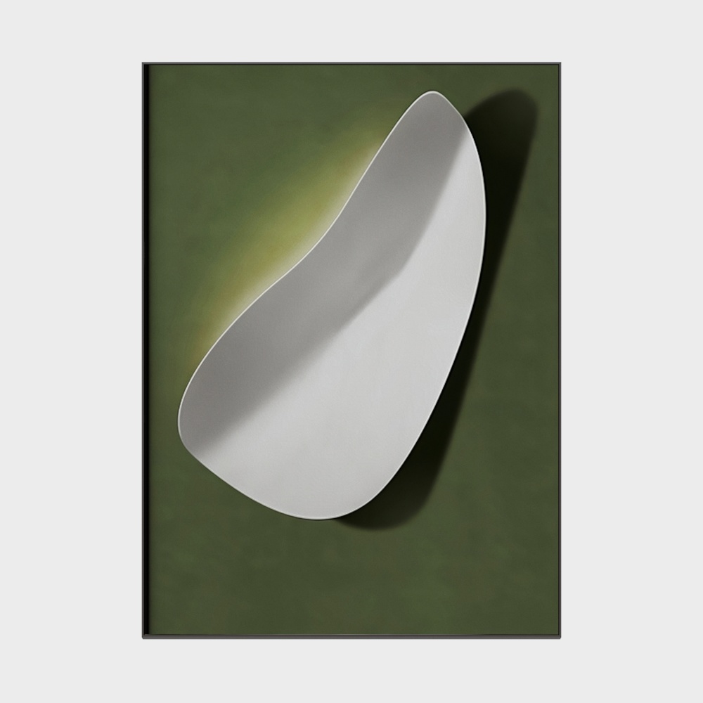 Elegant Flowing Jade Plate 3D model