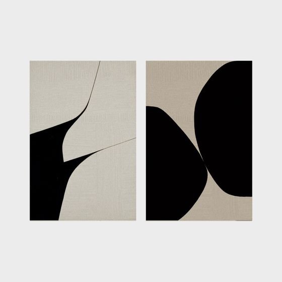 Chic Black Modern Painting 3D Model
