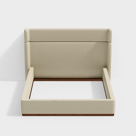 Modern Minimalist 3D Bed Frame Model