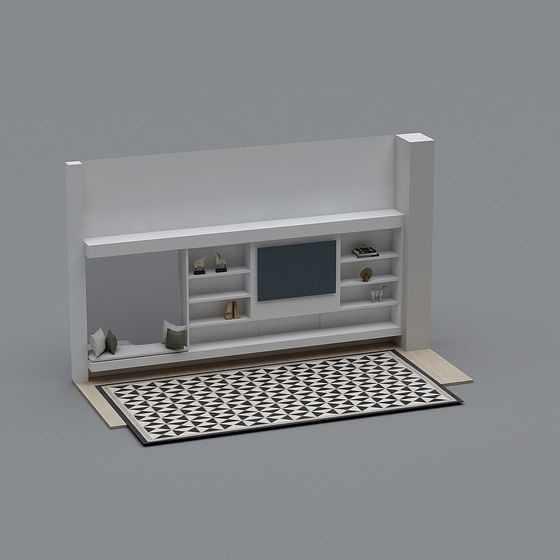 Urban Living Room TV Cabinet 3D model