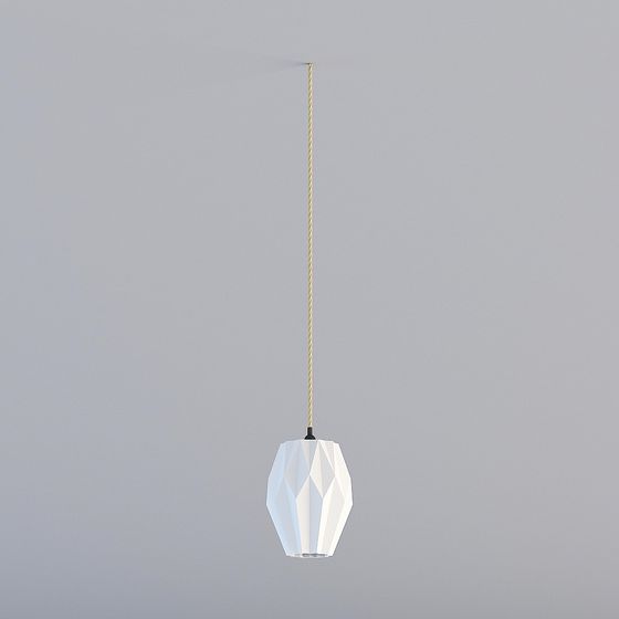 Elegant Geometric Pendant Light 3D model
