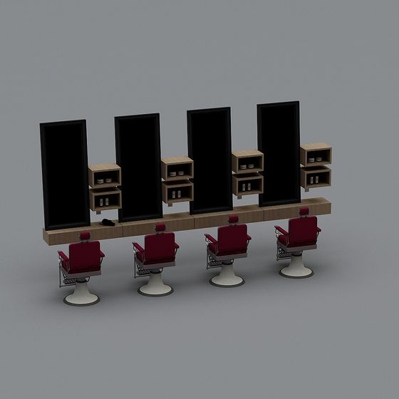 Stylish Barber Shop 3D model