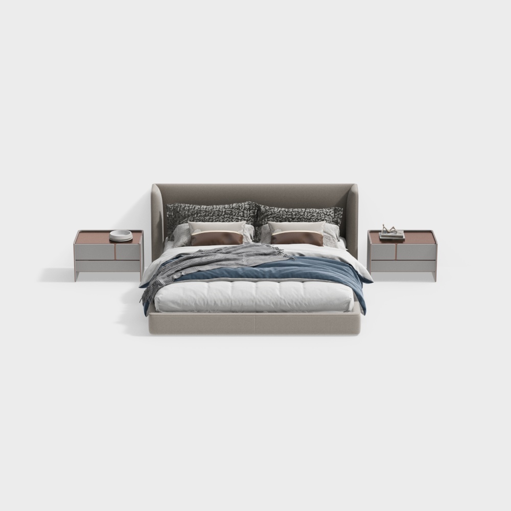 Modern Double Bed Set
