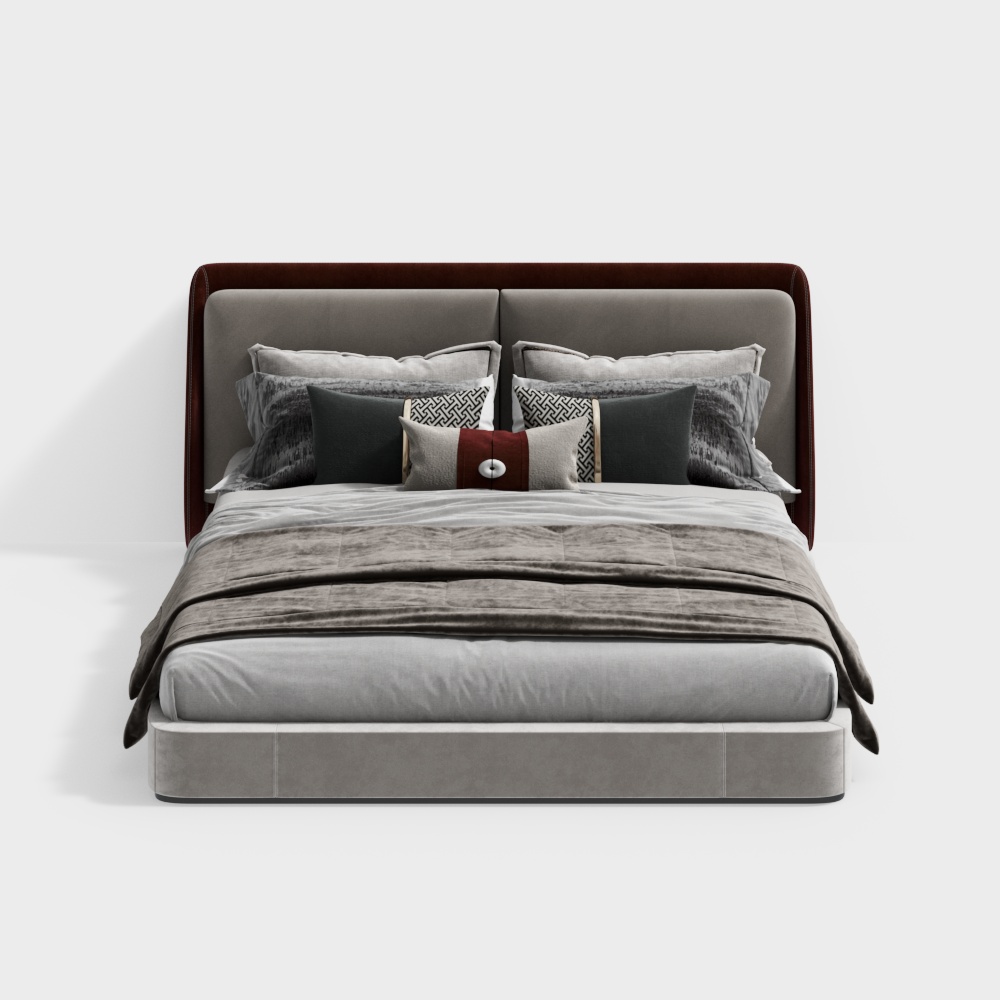 Giường đôi kiểu Trung Hoa mới