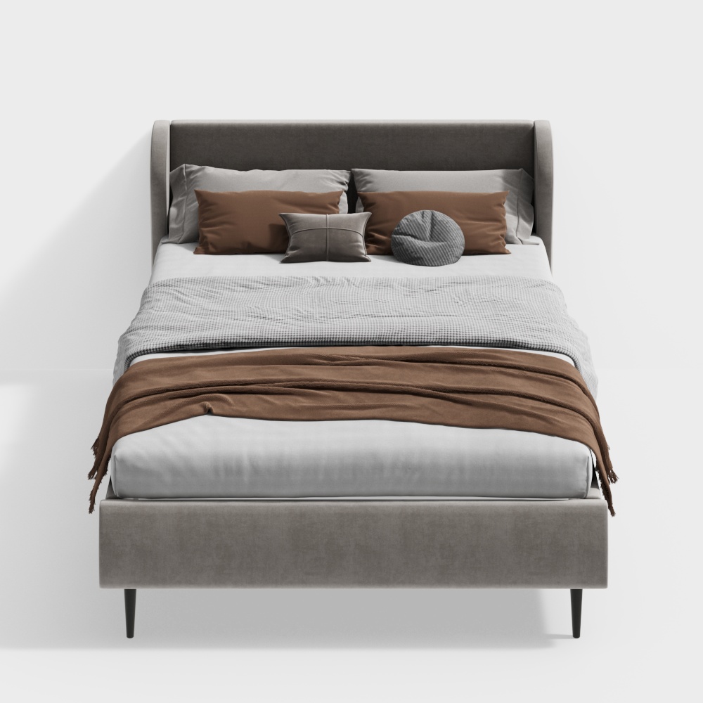 モダンなシングルベッド