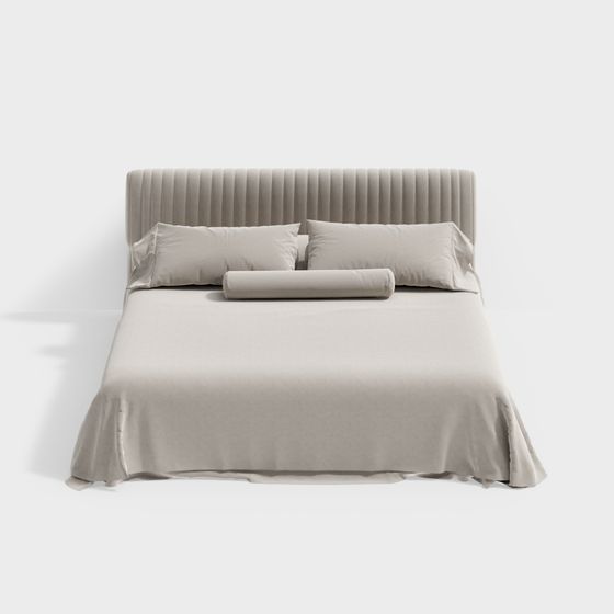 Двуспальная кровать в стиле ваби-саби