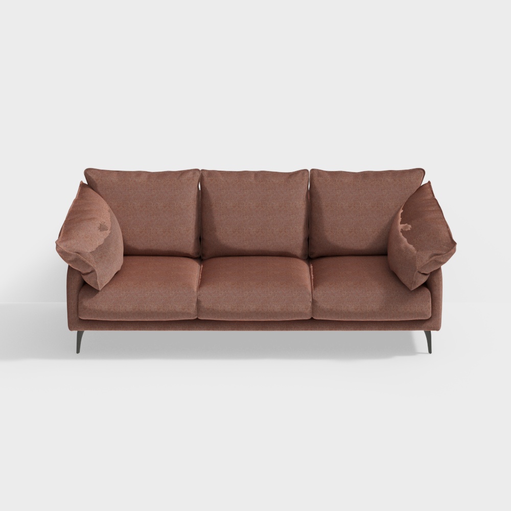 JSF-2005 Three-seat sofa-3d