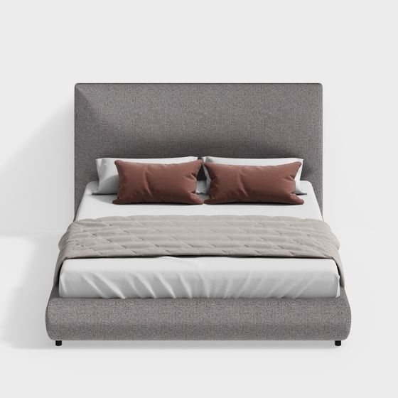 Cozy Minimalist Bed 3D model