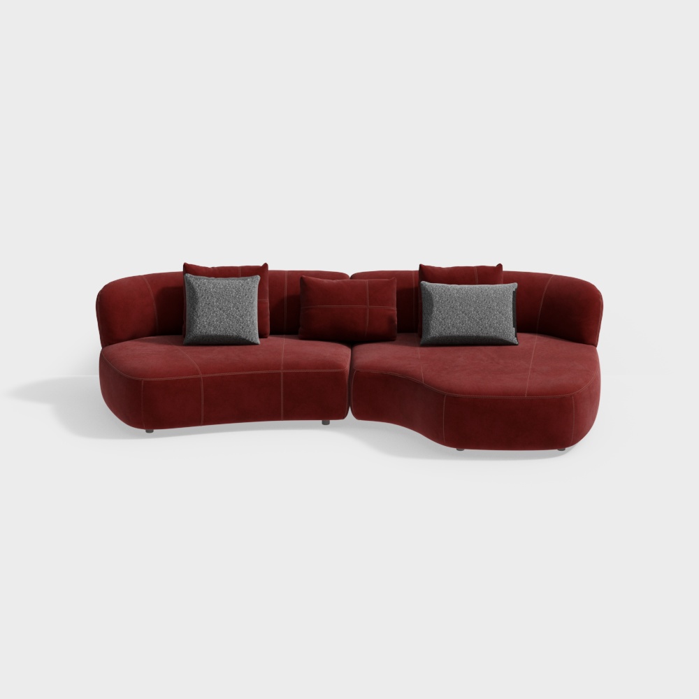 JSF-2011 (Special-shaped corner sofa)-3d