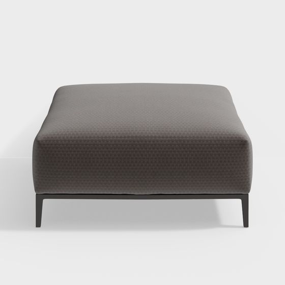 Stylish Square Stool 3D model for Modern Interiors