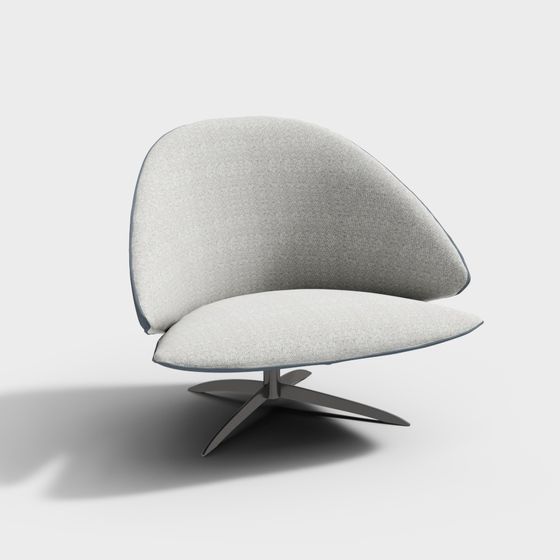 Streamlined Sofa 3D model for Modern Interiors