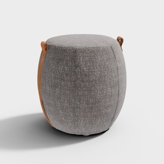 Stylish Round Stool 3D model