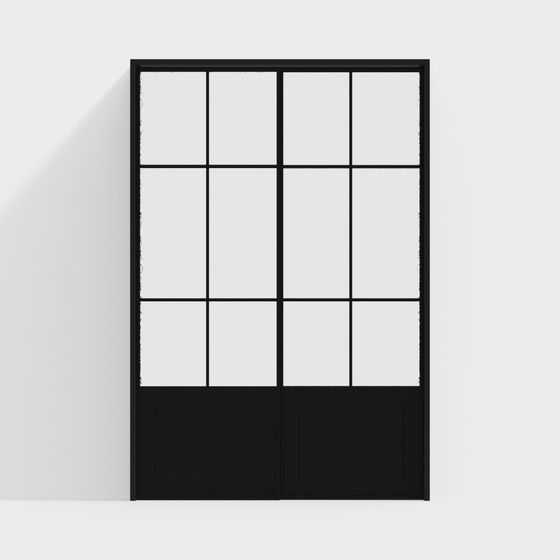 Industrial Style Double Door 3D model