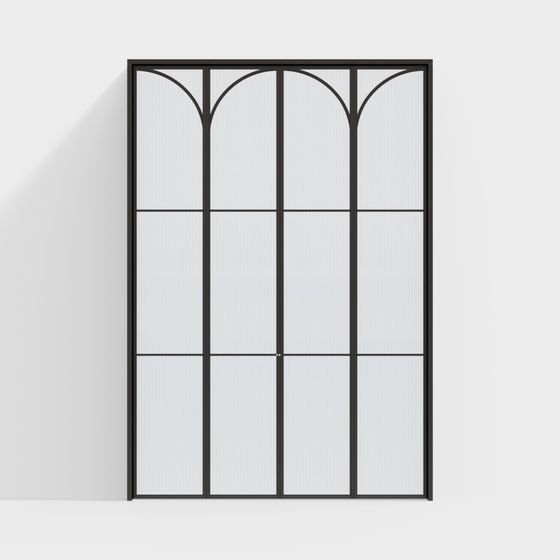 Elegant Low-Poly 3D Model Door Design