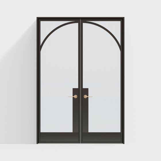 Elegant Arch Double Door 3D model