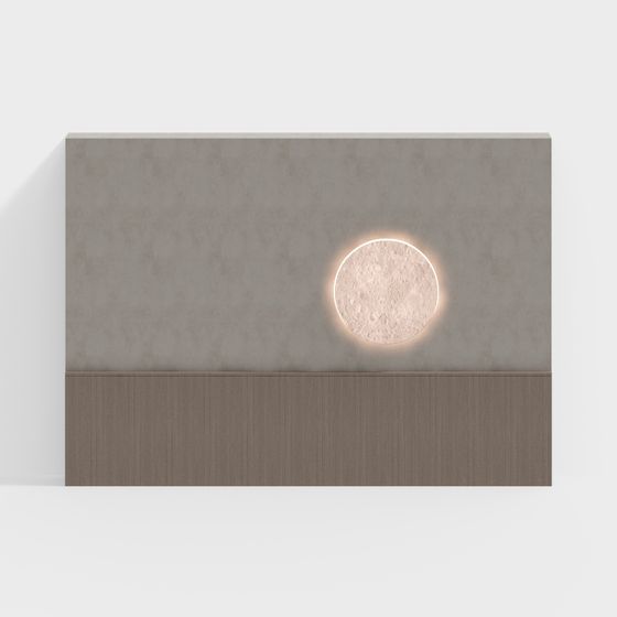 Moonlight Wall Lamp Low-Poly 3D model