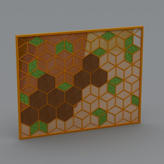 Honeycomb Puzzle Wall 3D model