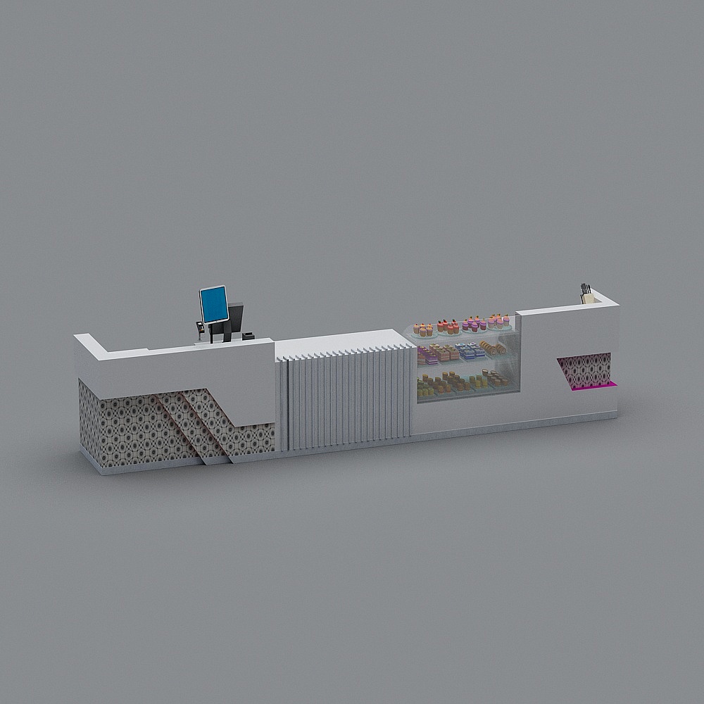 Urban Dessert Shop Counter 3D model
