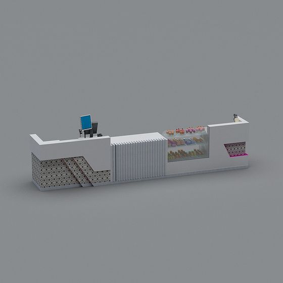 Urban Dessert Shop Counter 3D model