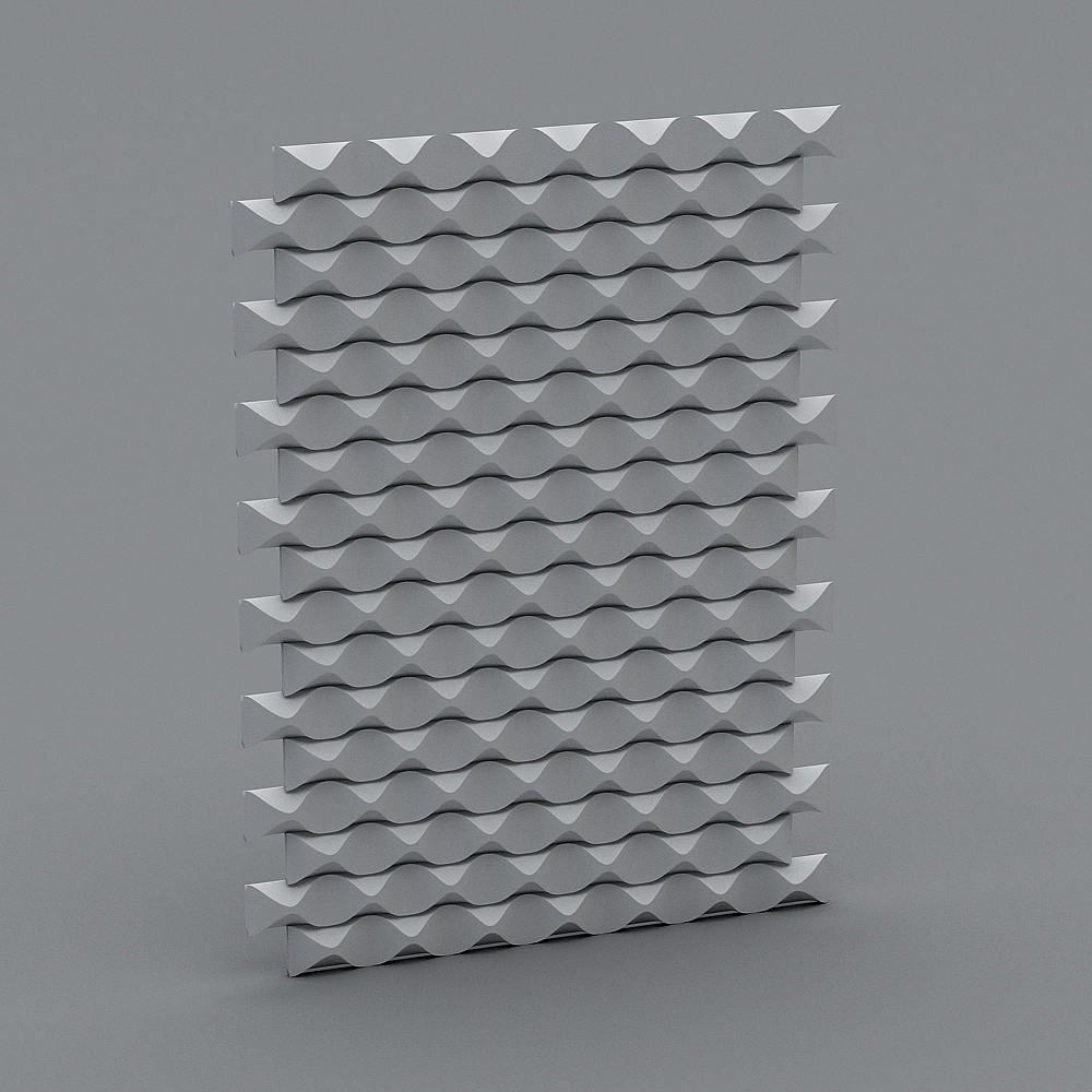 Wall 3D modeling decorative plate 16