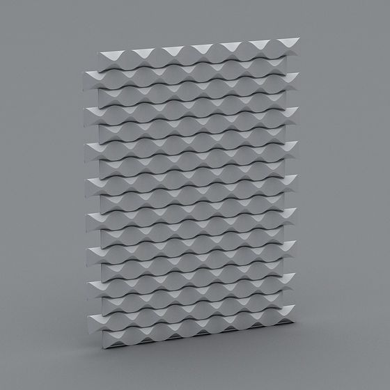 Wavy Panel 3D model - Modern Art & Architecture
