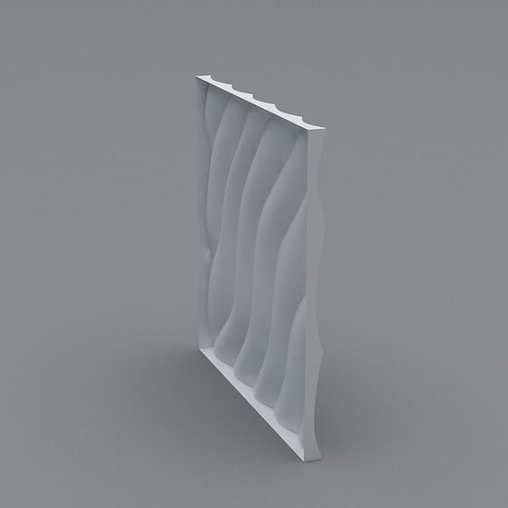 Wavy Panel 3D model for Modern Art and Design